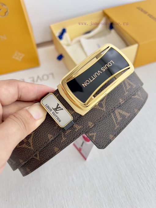 LV... Louis Vuitton Belt ️ Automatic BeltAutomatic buckle, made of pure steel material, with 5staoyl2 - Image 3