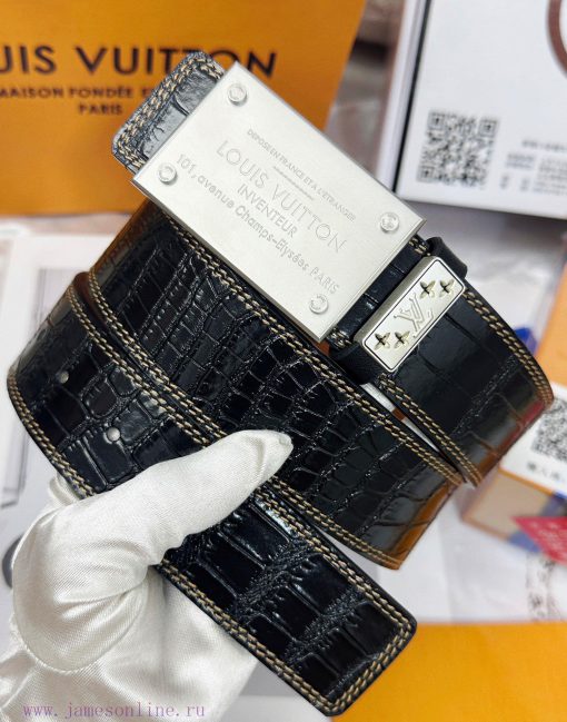 Belt LV Louis Vuitton Top Remakes-The belt is made of 100% imported original cowhide, ensuri 260lptv1 - Image 3