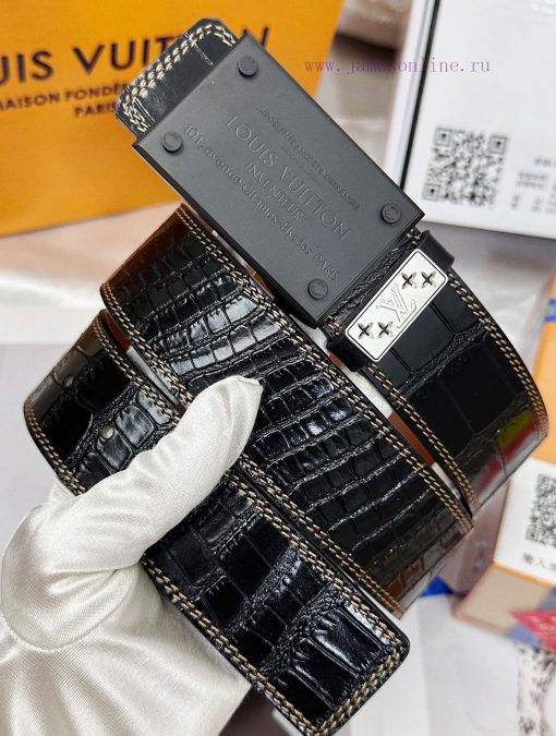 Belt LV Louis Vuitton Top Remakes-The belt is made of 100% imported original cowhide, ensuri f44mlzxu - Image 3