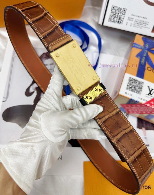 Belt LV Louis Vuitton Top Remakes-The belt is made of 100% imported original cowhide, ensuri qsojr24z - Image 8