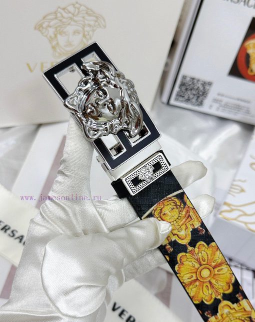 Belt Versace Versace Top RemakeThe waistband is made of 100% head layer cowhide, ensuring th cwr00v4r - Image 8