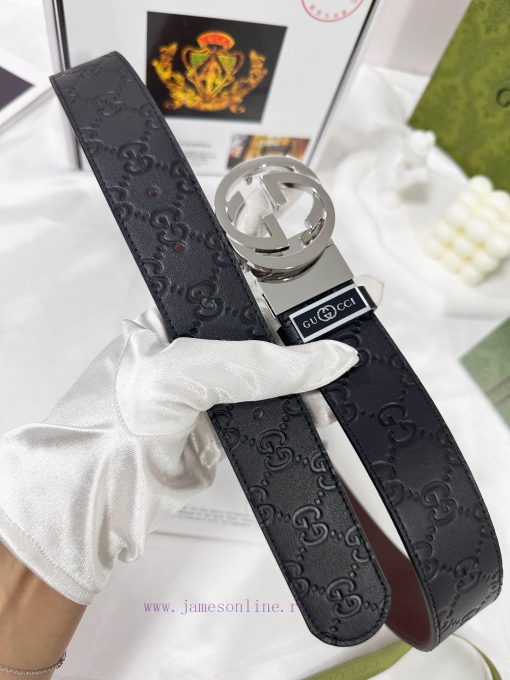 Belt Gucci Gucci️The waistband is made of 100% head layer cowhide, ensuring the rotating use 39w0y1yt - Image 7