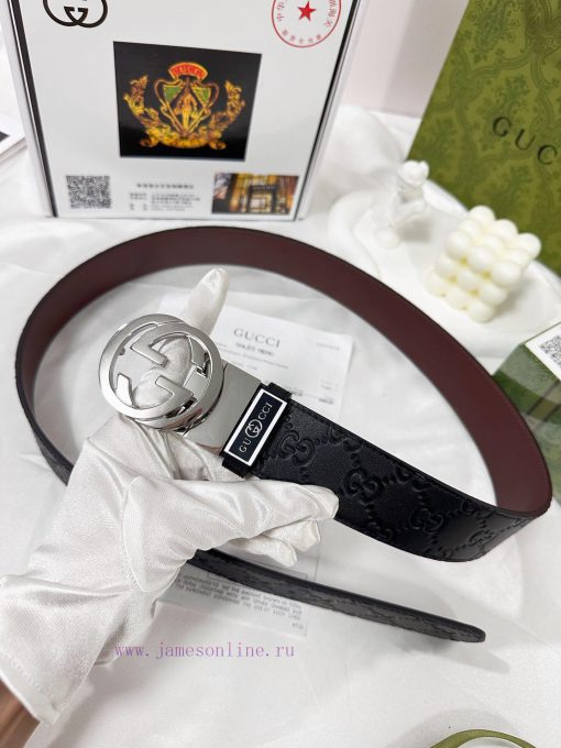 Belt Gucci Gucci️The waistband is made of 100% head layer cowhide, ensuring the rotating use 39w0y1yt - Image 8