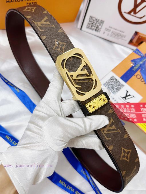 Belt LV Louis Vuitton's top tier replicaThe waistband is made of 100% cowhide, ensuring genu zvx8u9cg - Image 8
