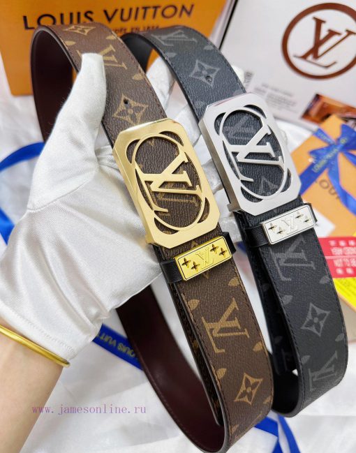 Belt LV Louis Vuitton's top tier replicaThe waistband is made of 100% cowhide, ensuring genu gv71rm9t - Image 10
