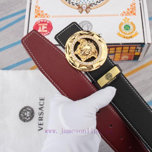 Belt belt Versace cowhide beltMen's belt material: 100% head layer cowhide belt, guaranteed ulo09egr - Image 9