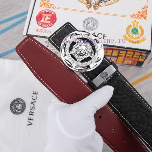 Belt belt Versace cowhide beltMen's belt material: 100% head layer cowhide belt, guaranteed ulo09egr - Image 10