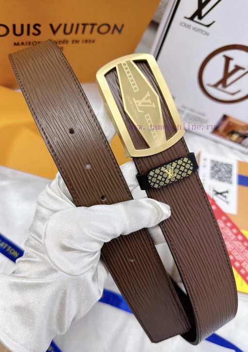 Belt LV Louis Vuitton's top tier replicaThe waistband is made of 100% cowhide, ensuring genu pljo8hc5 - Image 8