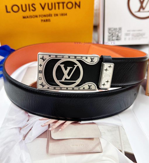 Belt LV Louis Vuitton's top tier replicaThe waistband is made of 100% imported original cowh e3a79f0v - Image 5