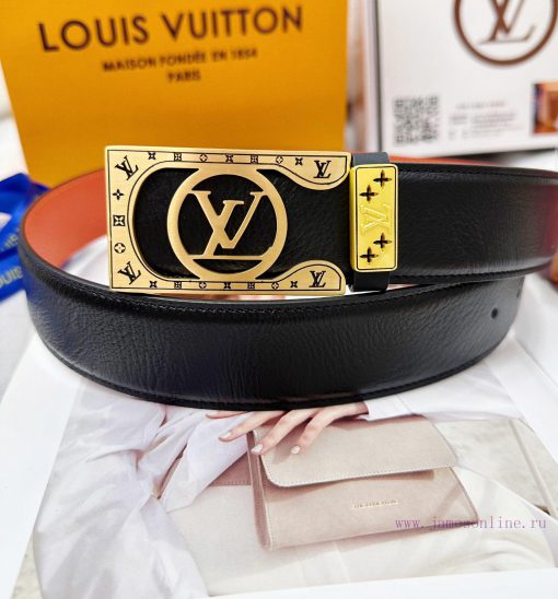 Belt LV Louis Vuitton's top tier replicaThe waistband is made of 100% imported original cowh e3a79f0v - Image 6