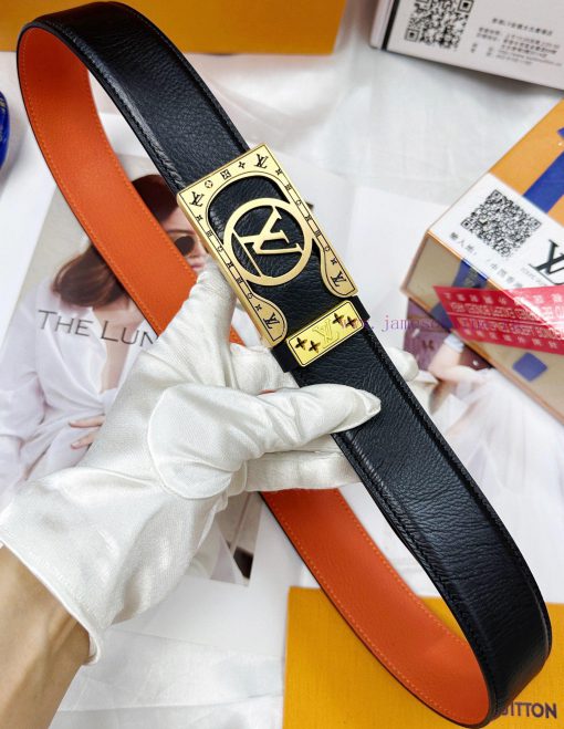 Belt LV Louis Vuitton's top tier replicaThe waistband is made of 100% imported original cowh e3a79f0v - Image 8