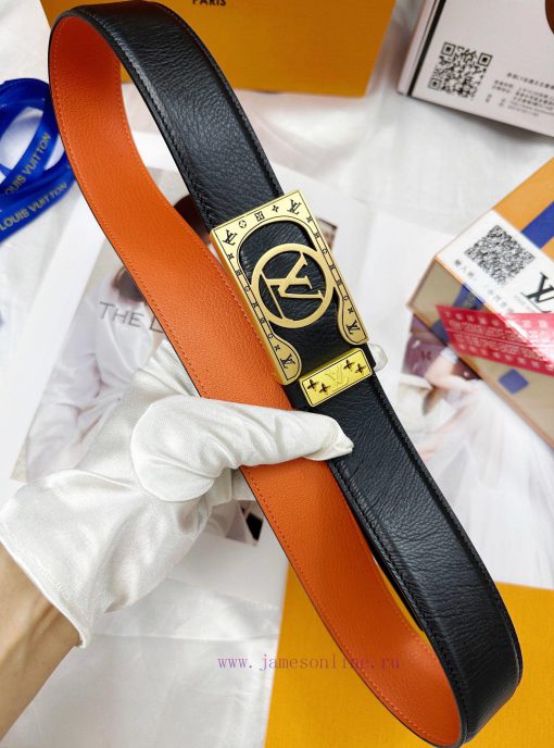 Belt LV Louis Vuitton's top tier replicaThe waistband is made of 100% imported original cowh e3a79f0v - Image 10