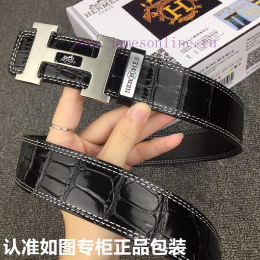 Hermes Hermes crocodile patternGrade: Italian imported 100% top layer cowhide, Hermes. Herm s3payhoz - Image 3