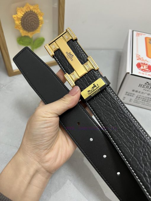 Hermes Hermès  Material: Leather Belt with 100% Head Layer. The leather belt is guaranteed t j0iun004 - Image 9