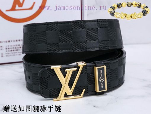 Belt LV Louis VuittonThe waistband is made of 100% cowhide, ensuring that the genuine leathe 8osugqwv - Image 4
