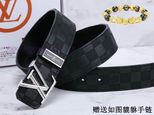 Belt LV Louis VuittonThe waistband is made of 100% cowhide, ensuring that the genuine leathe x6ujc1xu - Image 5