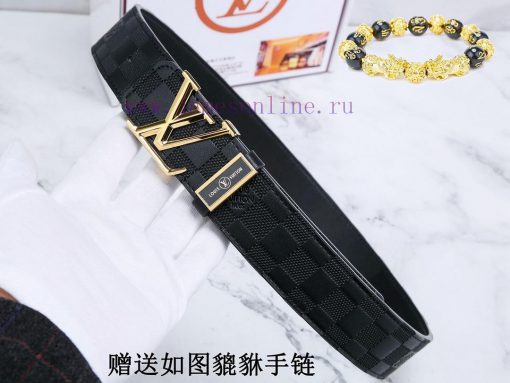 Belt LV Louis VuittonThe waistband is made of 100% cowhide, ensuring that the genuine leathe 8osugqwv - Image 6