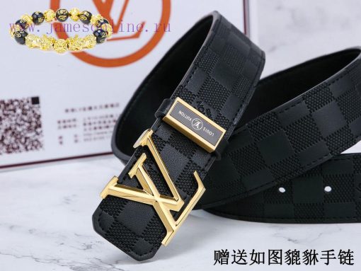 Belt LV Louis VuittonThe waistband is made of 100% cowhide, ensuring that the genuine leathe 8osugqwv - Image 7