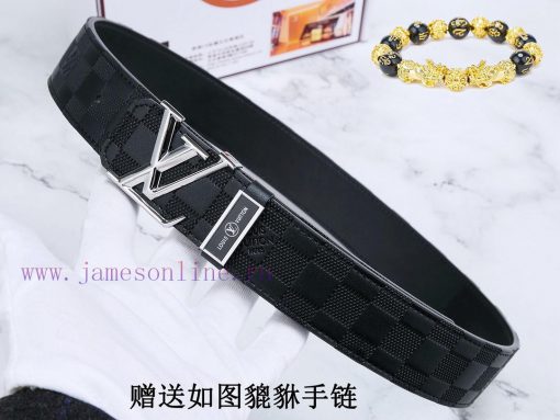 Belt LV Louis VuittonThe waistband is made of 100% cowhide, ensuring that the genuine leathe x6ujc1xu - Image 7