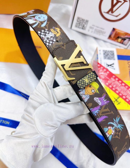 Belt LV Louis Vuitton's top tier replicaThe waistband is made of 100% cowhide, ensuring a ma d4lye5k3 - Image 5