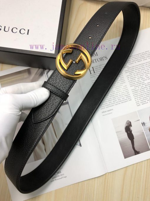 The Gucci top layer calf leather belt is made by hot pressing to achieve a wild boar skin ef s8pycrrb - Image 5
