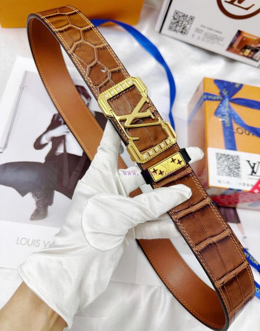 Belt LV Louis Vuitton's top tier replica Diamond inlayThe waistband is made of 100% imported 36uhllwz - Image 7