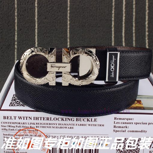 Ferragami ️Comes with a punch as a giftMaterial: 100% top layer cowhide, ensuring genuine le vja5dh0k