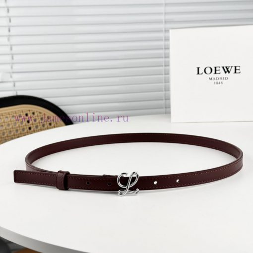 Loewe W2024Ss autumn and winter new smooth calf leather belt with L letter combination needl phl2ej4n - Image 2