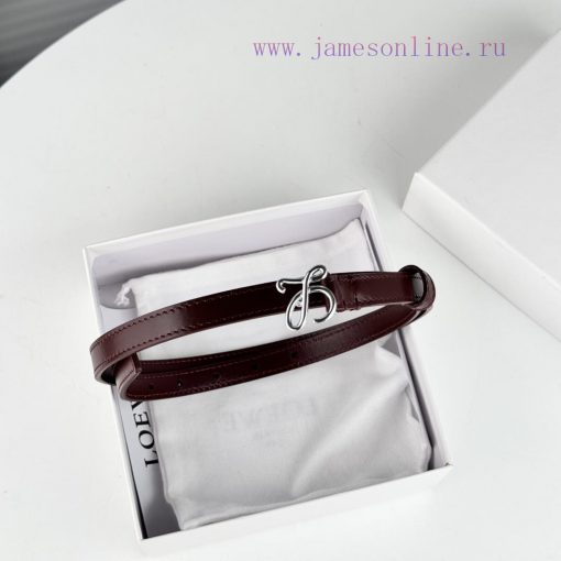 Loewe W2024Ss autumn and winter new smooth calf leather belt with L letter combination needl phl2ej4n - Image 5