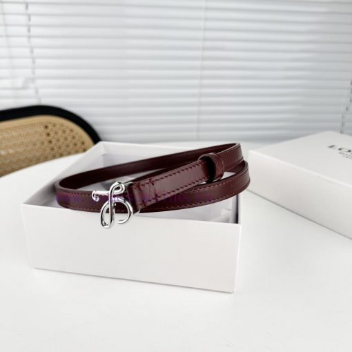Loewe W2024Ss autumn and winter new smooth calf leather belt with L letter combination needl phl2ej4n - Image 6
