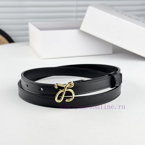 Loewe W2024Ss autumn and winter new smooth calf leather belt with L letter combination needl 2h10iria - Image 6