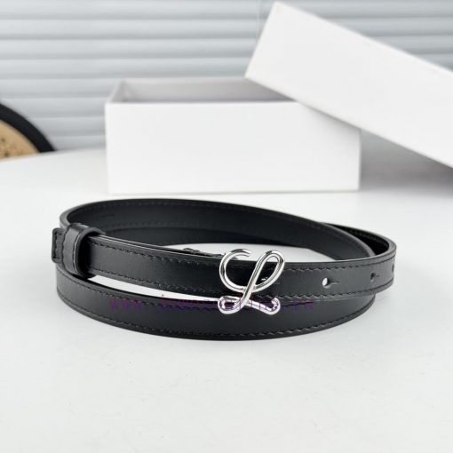 Loewe W2024Ss autumn and winter new smooth calf leather belt with L letter combination needl jhqz6r5k - Image 4