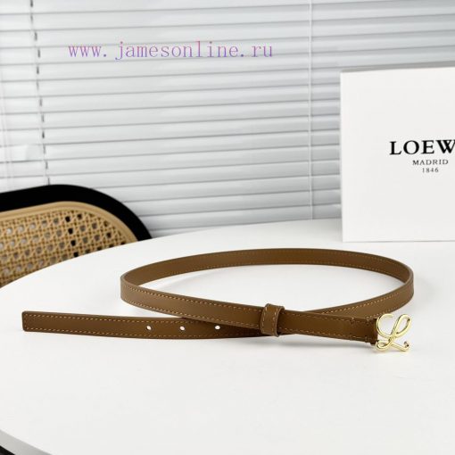 Loewe W2024Ss autumn and winter new smooth calf leather belt with L letter combination needl oxwu61pw - Image 3