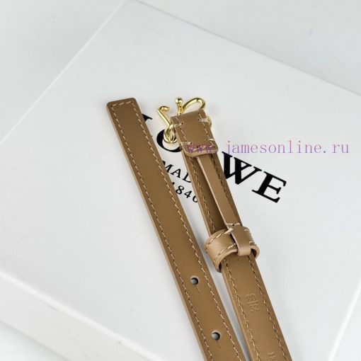 Loewe W2024Ss autumn and winter new smooth calf leather belt with L letter combination needl oxwu61pw - Image 5