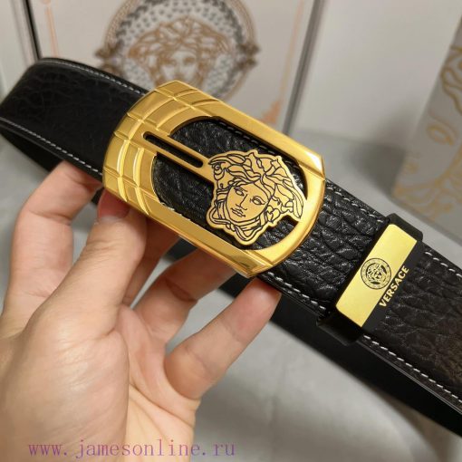 Versace. VersaceMaterial: Leather Belt with 100% Head Layer. The leather belt is guaranteed h8v8bofu - Image 8