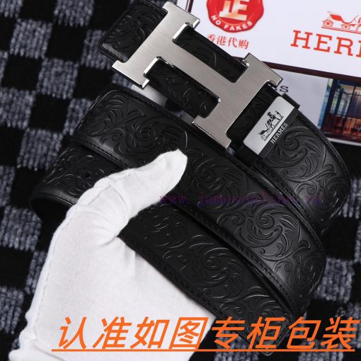 Men's belt HermesMen's leather belt is made of 100% head layer cowhide, ensuring that the 24 at67b0c5 - Image 2