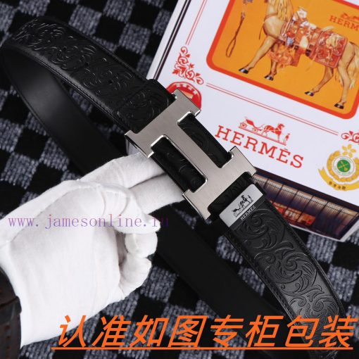 Men's belt HermesMen's leather belt is made of 100% head layer cowhide, ensuring that the 24 at67b0c5 - Image 7