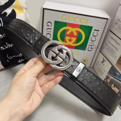 Gucci. Gucci  Material: Leather Belt with 100% Head Layer. The leather belt is guaranteed to hid4ehpg - Image 4