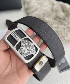 Versace. Versace Belt and BeltsHanging buckle, classic human head made of pure steel materia hfzawuzp