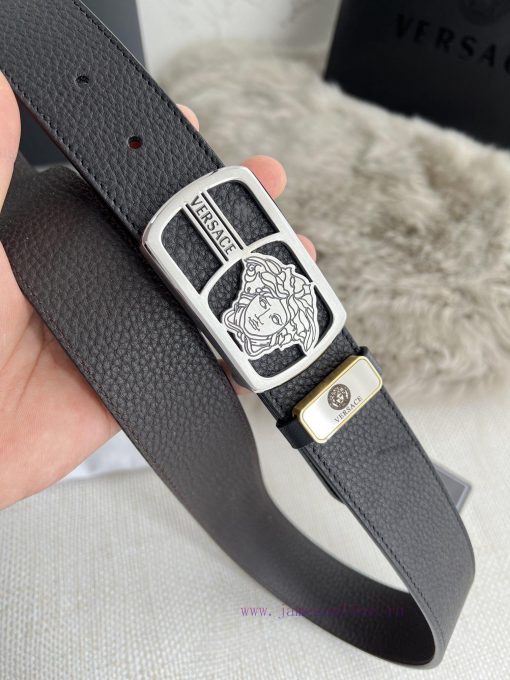 Versace. Versace Belt and BeltsHanging buckle, classic human head made of pure steel materia wlydnftk - Image 5