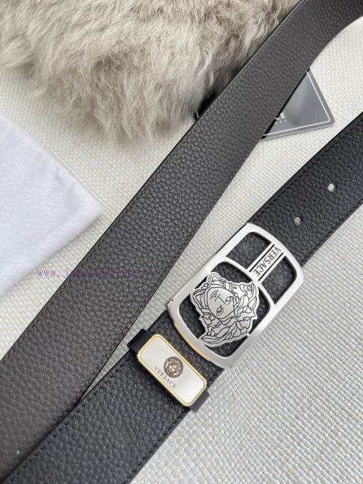 Versace. Versace Belt and BeltsHanging buckle, classic human head made of pure steel materia wlydnftk - Image 7