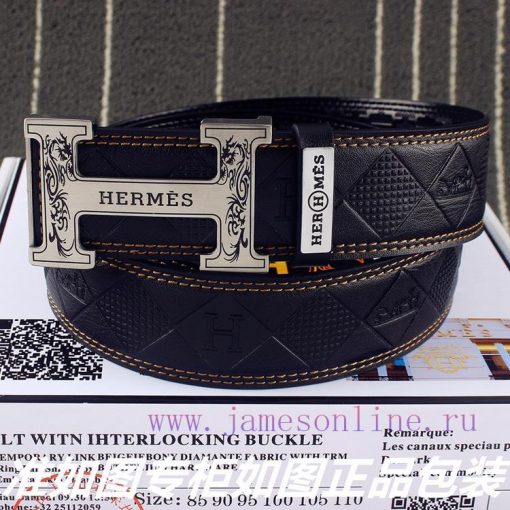 Hermes Her..mes️Identify and receive a punch as a giftMaterial: 100% head layer cowhide belt 53yelgry - Image 2