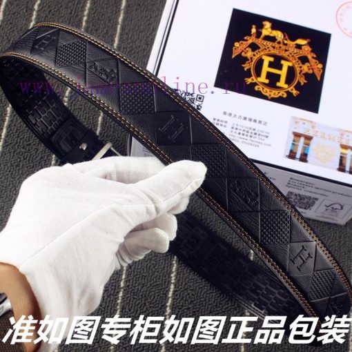 Hermes Her..mes️Identify and receive a punch as a giftMaterial: 100% head layer cowhide belt 53yelgry - Image 9