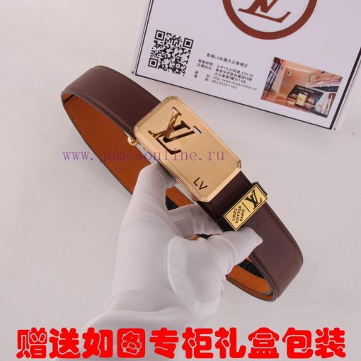 Belt LV Louis Vuitton automatic buckleThe waistband is made of 100% cowhide, ensuring the sa 6fhtxpux - Image 6