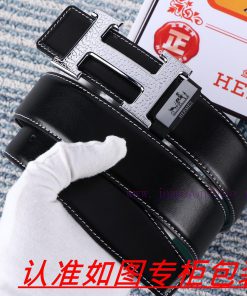 Men's belt HermesMen's leather belt is made of 100% head layer cowhide, ensuring that the 24 efaom4u9