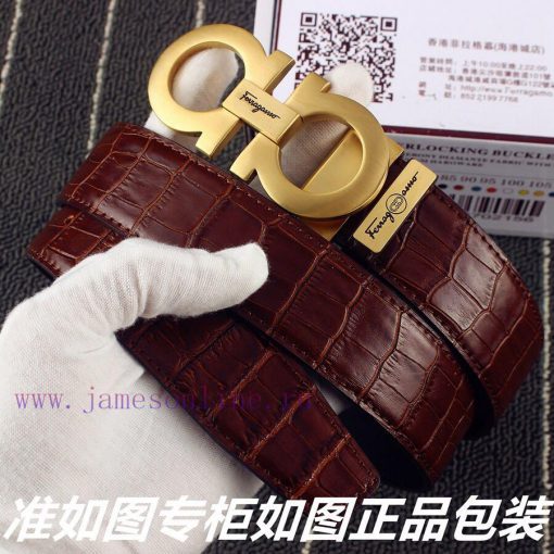 Ferragami crocodile patternComes with a punch as a giftThe material is made of 100% top laye i02y9p2l - Image 4
