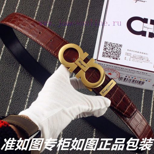 Ferragami crocodile patternComes with a punch as a giftThe material is made of 100% top laye i02y9p2l - Image 5