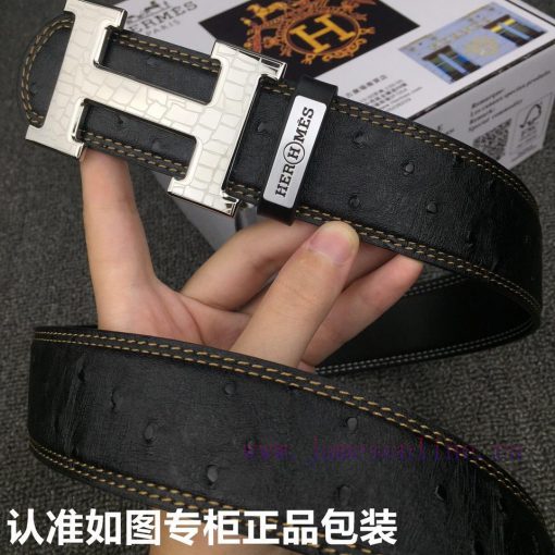 Hermes Hermes ostrich patternGrade: Italian imported 100% top layer cowhide, Hermes. Herm è 2j7wh3m9 - Image 3