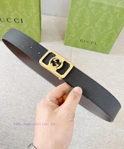 Gucci imported double-sided lychee patterned calf leather top layer, black combined with cof ib3eztjf
