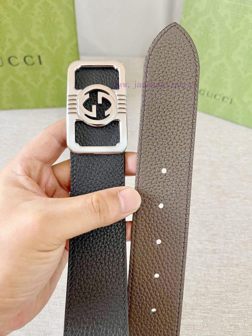 Gucci imported double-sided lychee patterned calf leather top layer, black combined with cof fosa2ga3 - Image 6